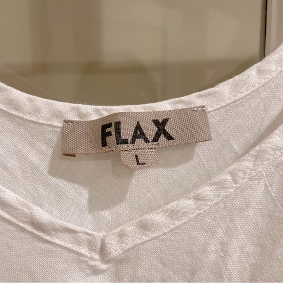 FLAX Linen Short Dress Woman Size Large - Picture 3 of 6